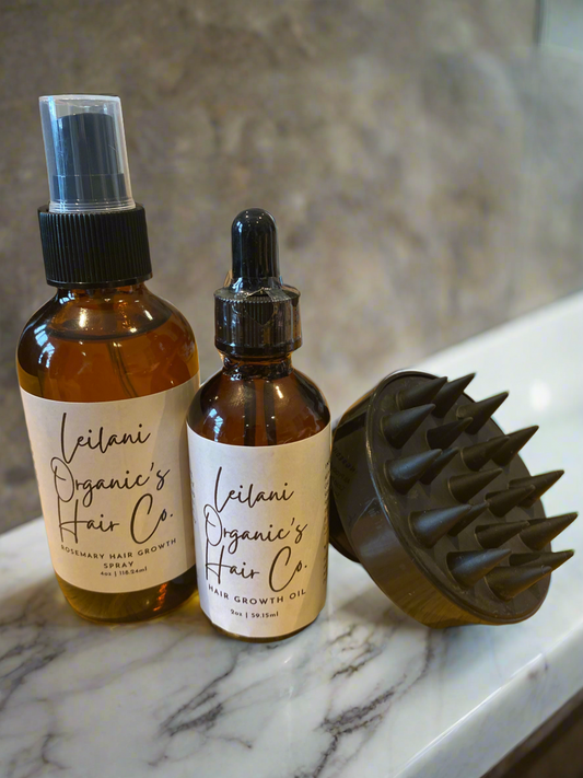 Organic Growth & Hydration Bundles with Scalp Massager